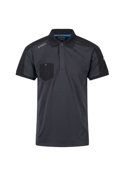 Regatta Grey Moisture Wicking Polo Shirt - Small