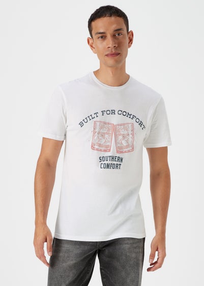White Southern Comfort Print T-Shirt - Small