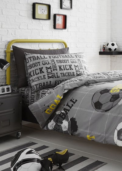 Bedlam Football Grey Duvet Cover Set