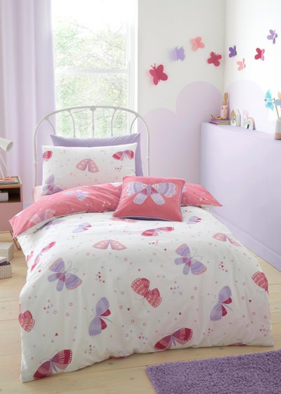 Bedlam Flutterby Butterfly Pink Duvet Cover Set