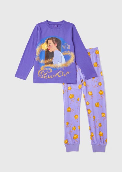 Kids Purple Disney Wish Pyjama Set (3-9yrs)