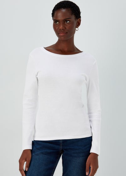 White Long Sleeve T-Shirt - Size 18