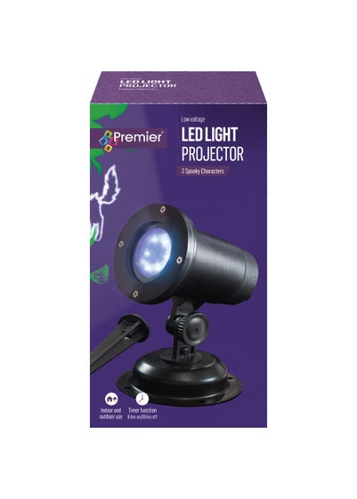 Premier Decorations Flying Witch and Cats LED Light Projector