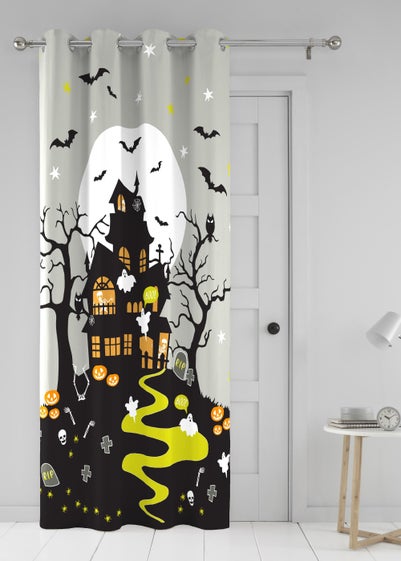 Bedlam Halloween Haunted House Single Panel Door Curtain