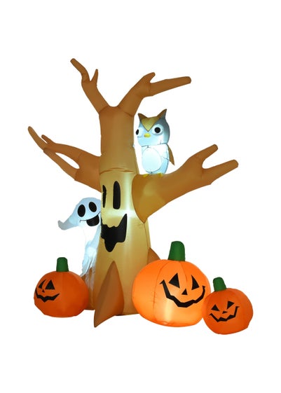 HOMCOM Inflatable Pumpkin and Tree (190cm x 100cm x 240cm)