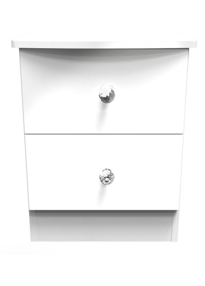Swift Brilliance 2 Drawer Bedside Table with LED lights (50.5cm x 41.5cm x 39.5cm) - One Size
