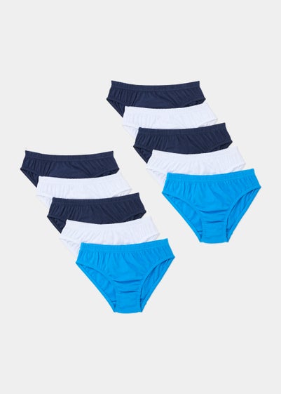 Boys 10 Pack Multicoloured Briefs (2-13yrs)