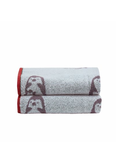 Fusion Christmas Penguins Hand Towel