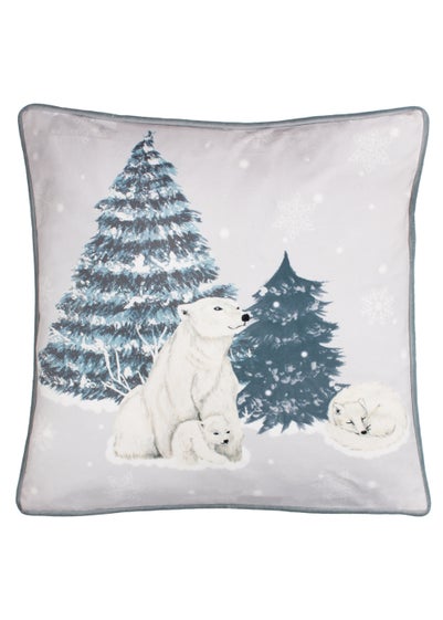 furn. Arcticus Polar Bear Filled Cushion (45cm x 45cm x 8cm)