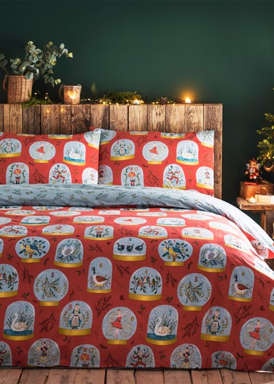 furn. Twelve Days Of Christmas Reversible Duvet Cover Set