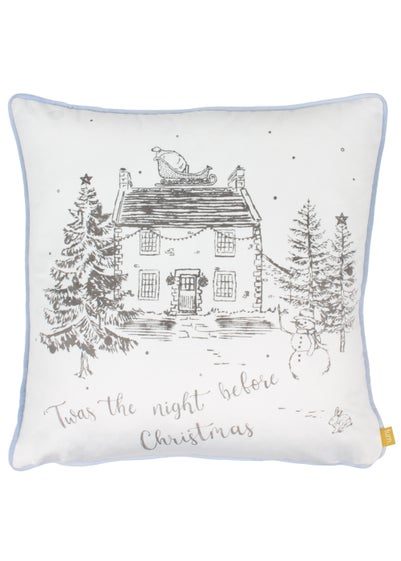 furn. Midwinter Toile Velvet Filled Cushion (43cm x 43cm x 8cm)