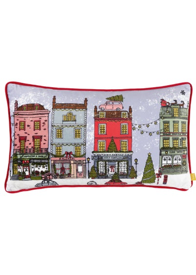 furn. Christmas Spirit Velvet Filled Cushion (30cm x 50cm x 8cm)