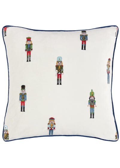 furn. Classic Nutcracker Embroidered Filled Cushion (43cm x 43cm x 8cm)