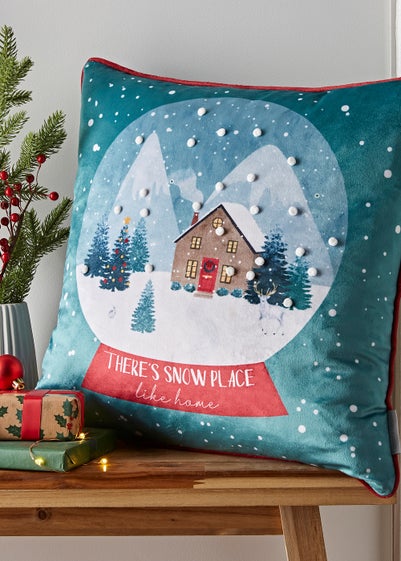 Catherine Lansfield Snow Place Like Home Soft Touch Cushion (45x45cm)