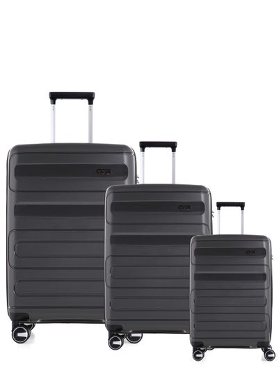 CCS London Grey Curve Suitcase - Medium