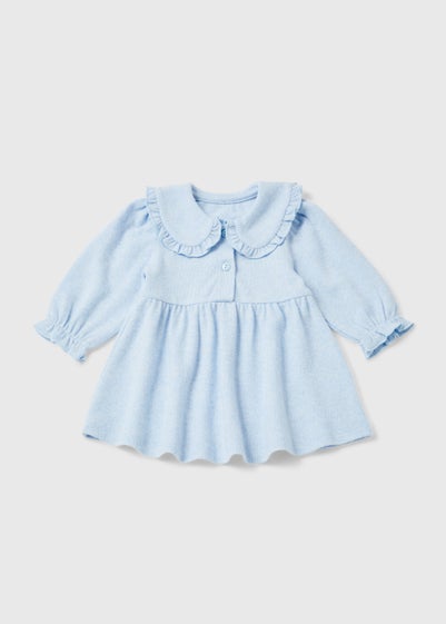 Baby Blue Peter Pan Collar Dress (Newborn-23mths) - Age 0 - 3 Months