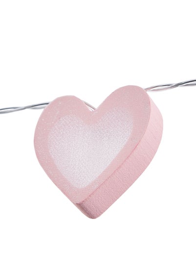 Glow Love Heart Wood String Lights (6cm x 435cm)