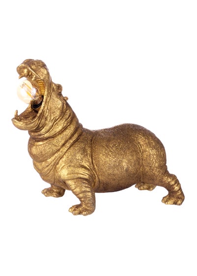 BHS Bernard Hippo Table Lamp Gold (28cm x 34cm)