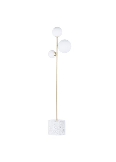 BHS Forella Floor Lamp Satin Brass (158cm x 34cm)