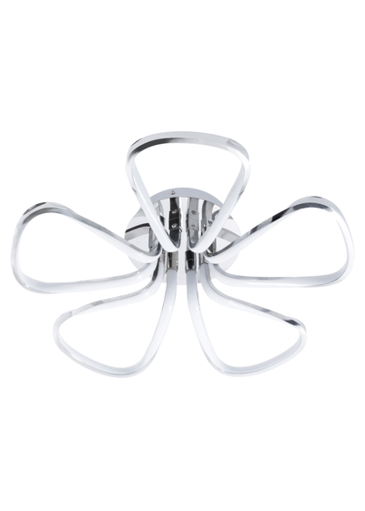 BHS Chrome Alvar 5 Petals LED Flush Light