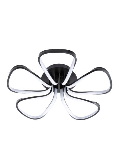 BHS Black Alvar 5 Petals LED Flush Light