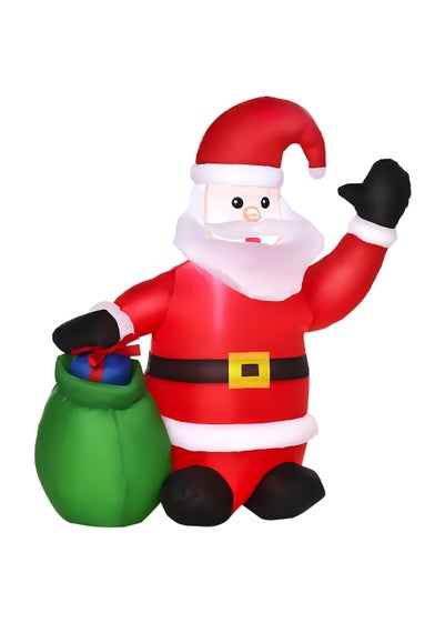 HOMCOM Inflatable Blow up Christmas Santa Claus 4ft LED Yard Holiday Decoration