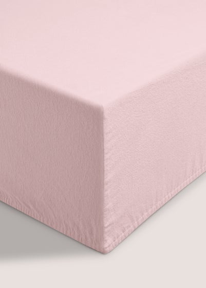 Pink Deep Fit Cotton Bed Sheet - Single