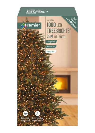 Premier Decorations 1000 Vintage Gold LED Treebrights