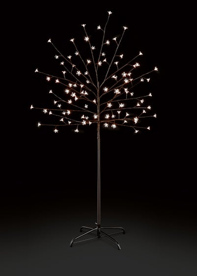 Premier Decorations 5Ft  White Cherry Tree LED Light