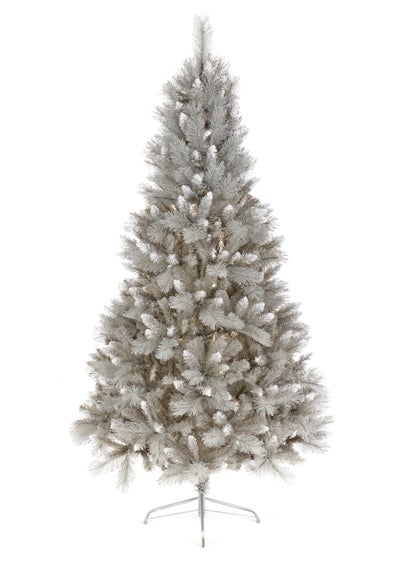 Premier Decorations Grey Silver Tipped Fir Christmas Tree 6ft