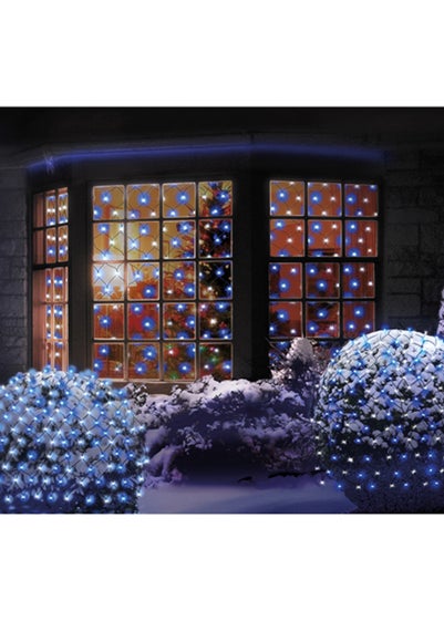 Premier Decorations 180 Blue and White LED Net Light