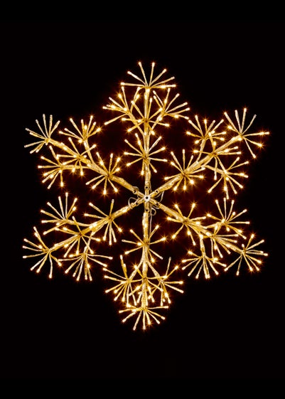 Premier Decorations 60cm Gold Twinkling Starburst Snowflake