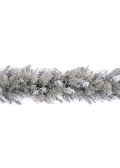 Premier Decorations 1.8m Deluxe Silver Tipped Garland