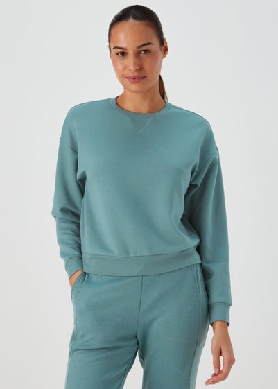 Souluxe Teal Co Ord Sports Sweatshirt - Large
