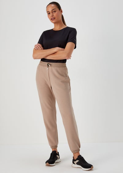 Souluxe Beige Woven Co Ord Sports Joggers