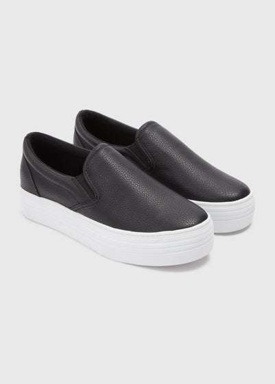 Black Slip On Trainers - Size 3