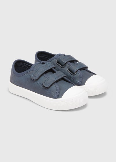 Boys Navy Double Strap Trainers (Younger 4-12) - Size 5 Infants