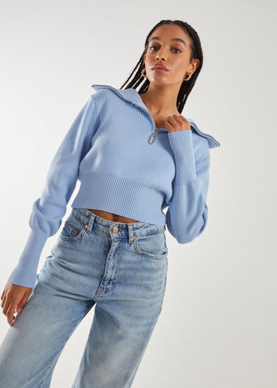 Pink Vanilla Blue Zip Up Jumper