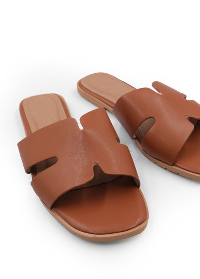 Where's That From Tan Pu Mae Strapped Slider Sandals