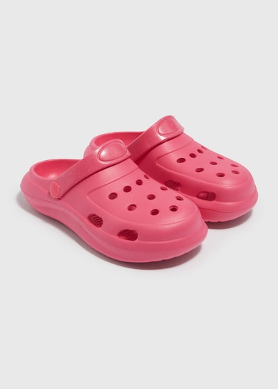 Girls Pink Clogs (Younger 12- Older 5) - Size 12 Infants