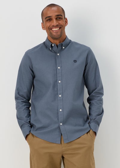Blue Oxford Long Sleeve Shirt - Small