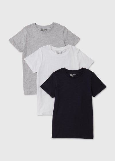 Boys 3 Pack Core T-Shirts (7-13yrs)