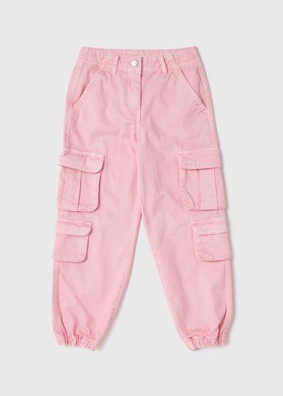 Girls Pink Cargo Pants (7-15yrs)