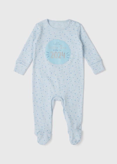 Baby Blue Born In 2024 Sleepsuit (Tiny Baby-6mths)