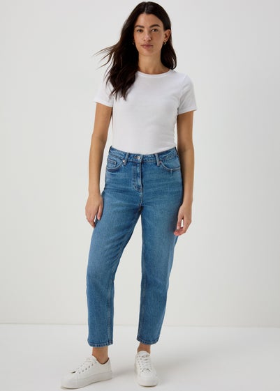 Ava Mid Wash Mom Jeans - Size 08 29 leg