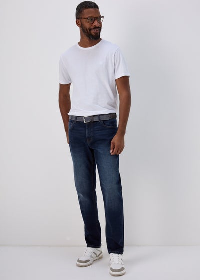 Lincoln Blue Belted Jeans