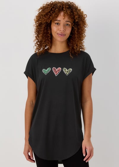 Black Animal Heart T-Shirt