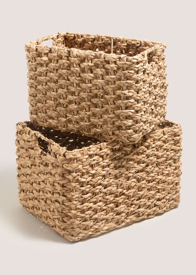 Woven Cottage Set of 2 Rectangle Basket