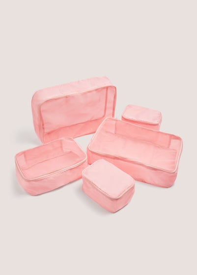 5 Pack Pink Packing Cube