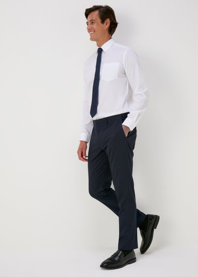 Taylor & Wright Navy Slim Fit Trousers